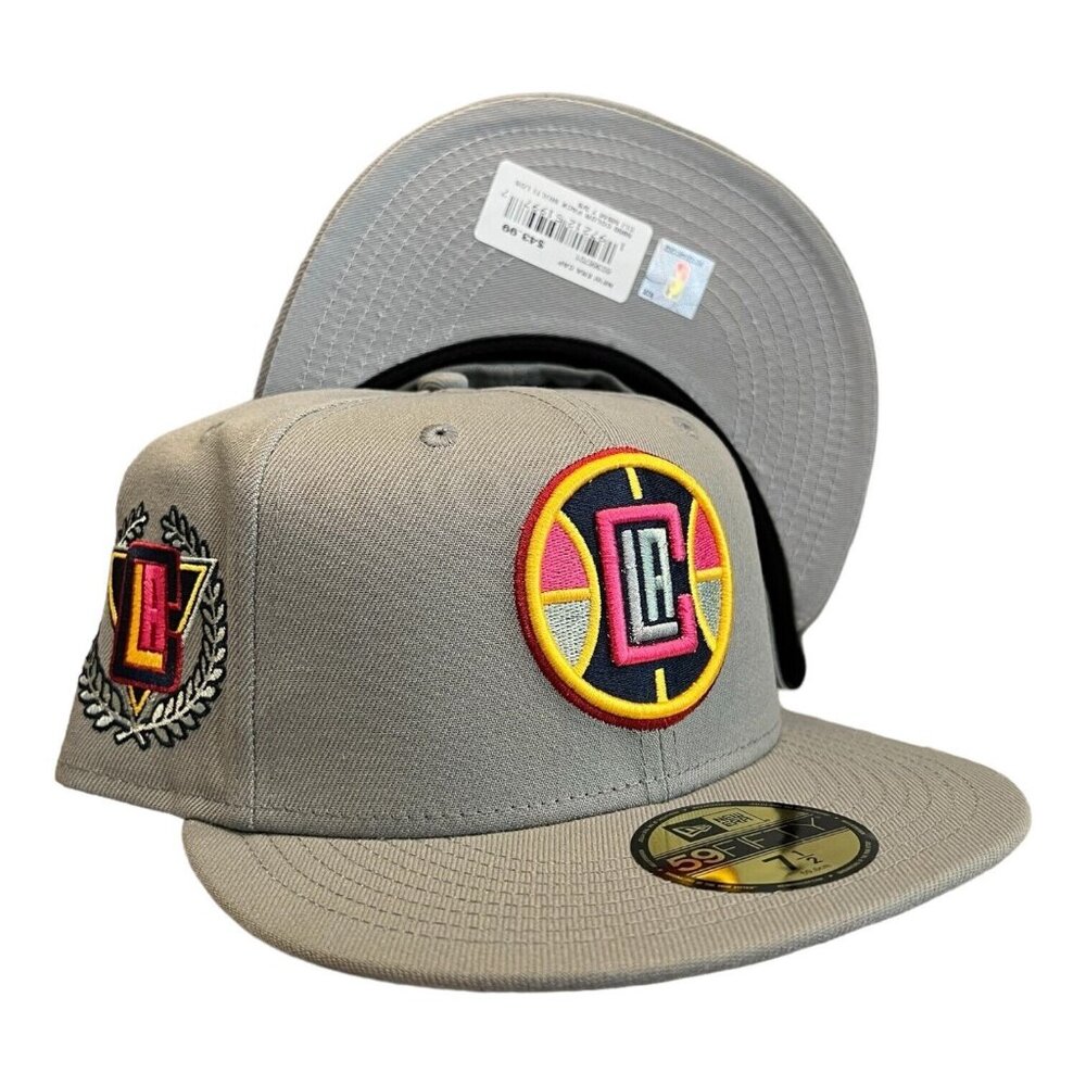 New Era Los Angeles Clippers Color Pack 59FIFTY Fitted Hat Cap Gray